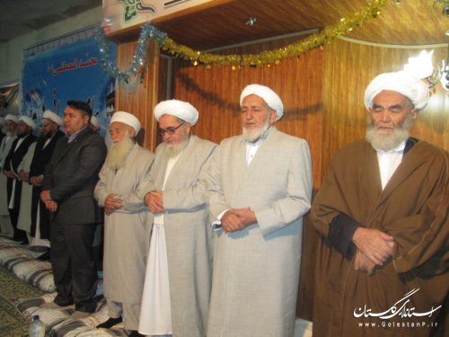شرکت فرماندار کلاله در مراسم مولودی خوانی حوزه علمیه عرفانیه