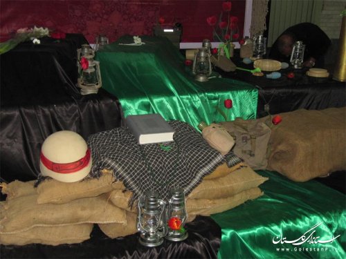 مراسم وداع با دو شهید گمنام هشت سال دفاع مقدس در شهرستان گنبد برگزار شد