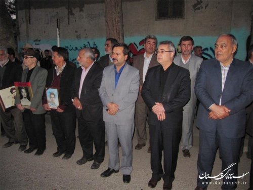 مراسم وداع با دو شهید گمنام هشت سال دفاع مقدس در شهرستان گنبد برگزار شد