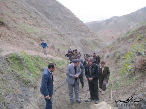 بازدید فرماندار مراوه تپه از روستای مرزی آق لر