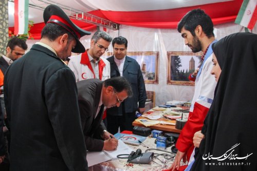 قرارگاه مشترک جمعیت هلال احمر و نیروی انتظامی استان گلستان در نوروز 94 افتتاح شد