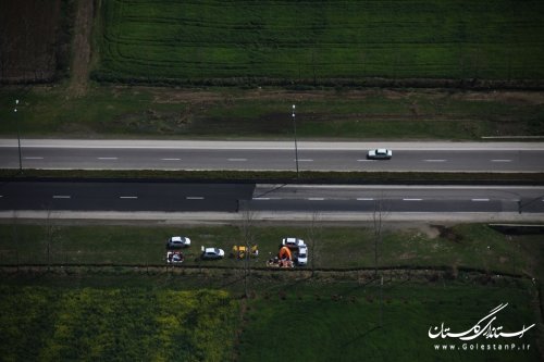 بازدید هوایی فرماندار مرکز استان از حوزه استحفاظی شهرستان