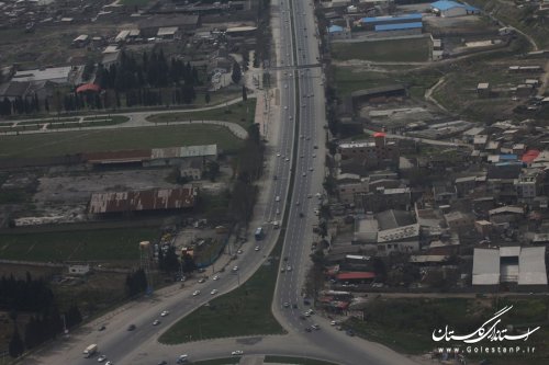 بازدید هوایی فرماندار مرکز استان از حوزه استحفاظی شهرستان