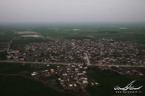 بازدید هوایی فرماندار مرکز استان از حوزه استحفاظی شهرستان