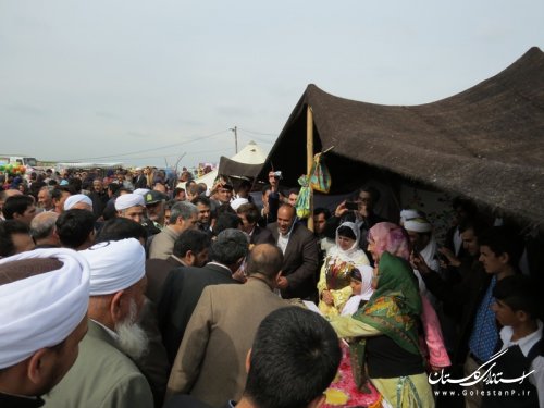برگزاری کشتی سنتی "گورش" در اولین روز از جشنواره فرهنگ اقوام شهرستان آق قلا
