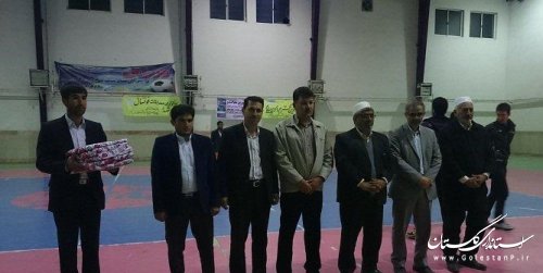 برگزاری مسابقات فوتسال جام شهدای نوروز در روستای پنج پیکر