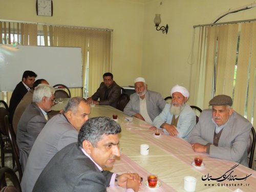 جلسه بررسی مشکلات آب مزارع بخش وشمگیر برگزار گردید