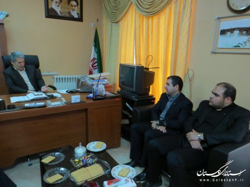 ديدار مسئولان دانشگاه آزاد اسلامي واحد آق قلا  با فرماندار شهرستان