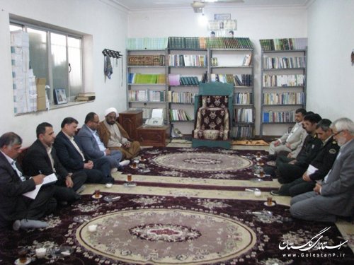 ملاقات فرماندار و اعضای شورای تامین باعلمای شهرستان علی آباد کتول