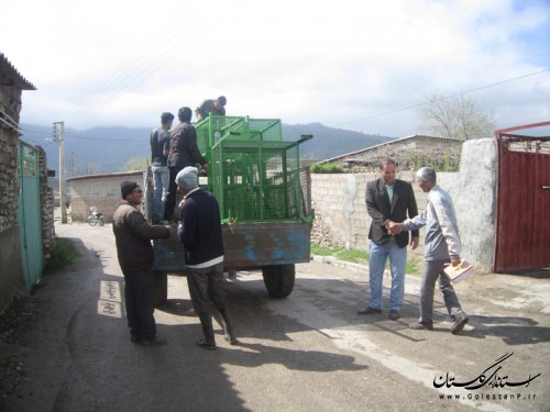 روستای آق قمیش به 50 سبد زباله مجهز شد