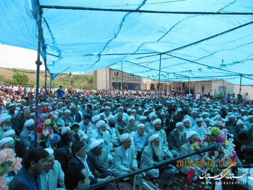مراسم عمامه گذاری طلاب حوزه علوم دینی اورجنلی کلاله با حضور نماینده ولی فقیه در استان
