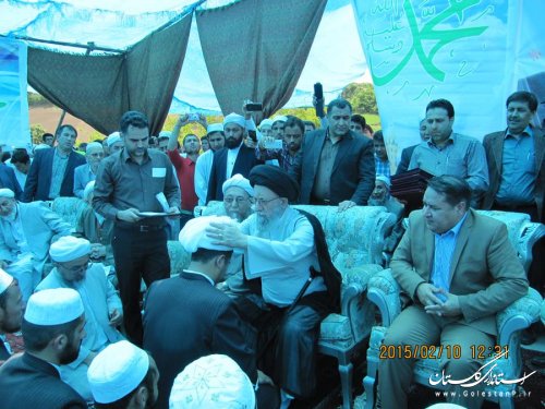 مراسم عمامه گذاری طلاب حوزه علوم دینی اورجنلی کلاله با حضور نماینده ولی فقیه در استان