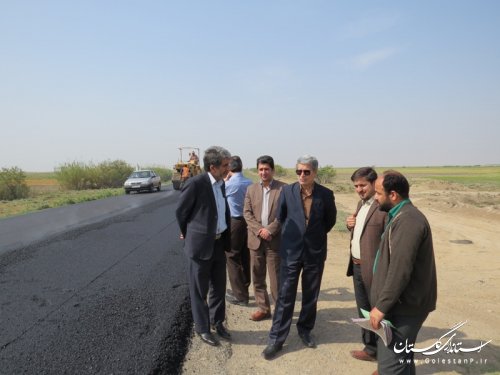 بازدید فرماندار از پروژه های راه وشهرسازی شهرستان آق قلا