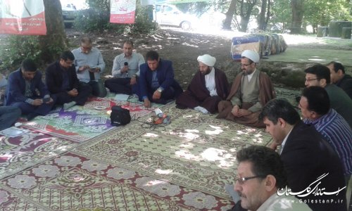 حضور فرماندار رامیان در مراسم تجلیل از کارگران و بازنشستگان شهرداری خان به بین