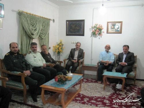 دیدار معاون سیاسی امنیتی استاندار گلستان با امام جمعه کردکوی و چند خانواده شهید