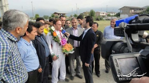 مدال آور نوکنده ای مسابقات رزمی جهان مورد استقبال قرار گرفت