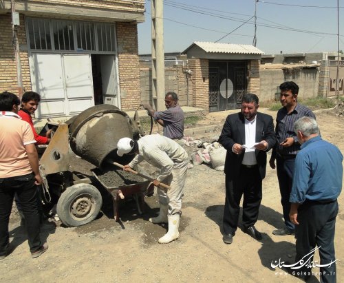 بازدید فرماندار شهرستان آزادشهر از روند اجرای طرح هادی روستای قزلجه آق امام