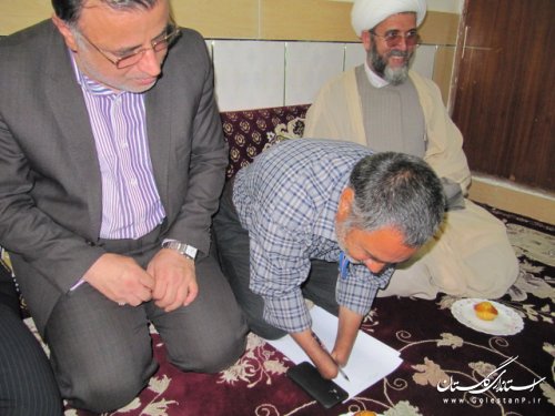 دیدار معاون سیاسی امنیتی و مدیران کل ستادی با خانواده شهدا و جانباز کلاله
