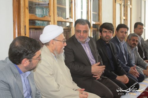 دیدار معاون و مدیران حوزه سیاسی امنیتی اجتماعی با امام جمعه اهل سنت کلاله