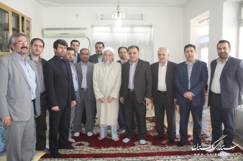 دیدار معاون و مدیران حوزه سیاسی امنیتی اجتماعی با امام جمعه اهل سنت کلاله
