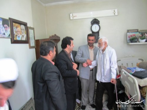 از خانواده های معظم جانباز روستاهای کردکوی دیدار و تقدیر شد