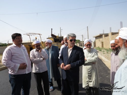 بازدید فرماندار آق قلا از اجرای طرح هادی روستای "یلمه سالیان"
