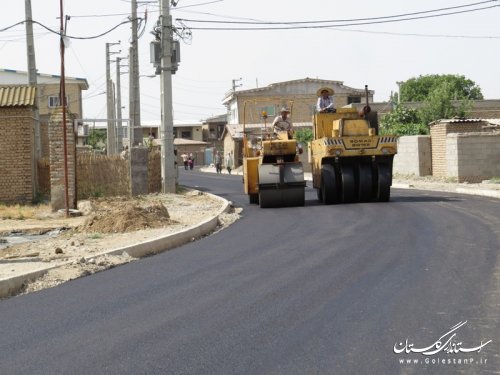 بازدید فرماندار آق قلا از اجرای طرح هادی روستای "یلمه سالیان"