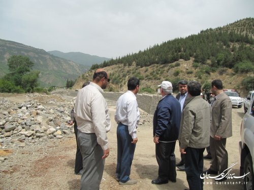 بازدید استاندار از پروژه های در حال اجرای اداره کل راه و شهرسازی در شهرستان رامیان
