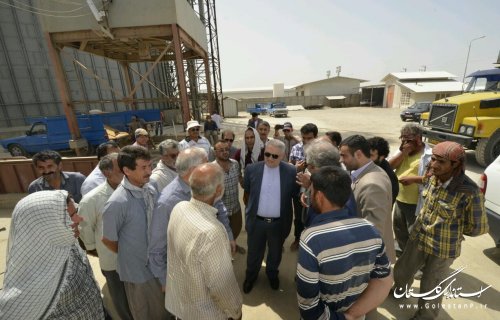 بازدید سرزده استاندار گلستان از مراکز خرید گندم استان 