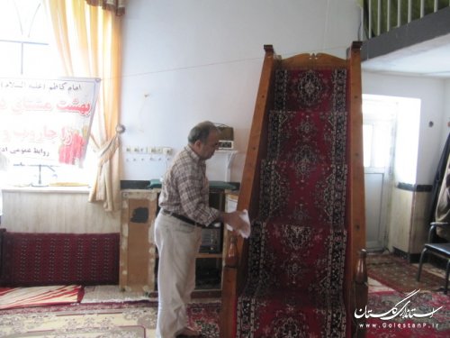 مراسم غبار روبی و عطرافشانی مساجد کلاله برگزار شد