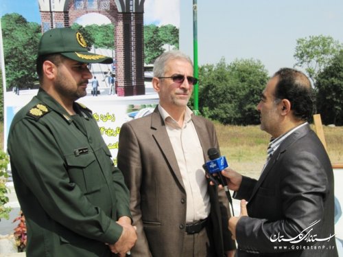 مراسم کلنگ زنی المان شهدای گمنام شهر کردکوی برگزار شد