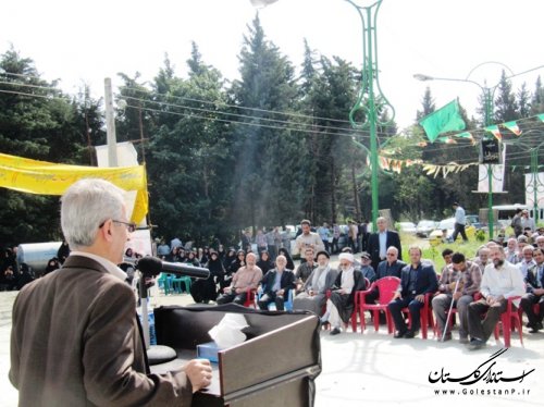 مراسم کلنگ زنی المان شهدای گمنام شهر کردکوی برگزار شد