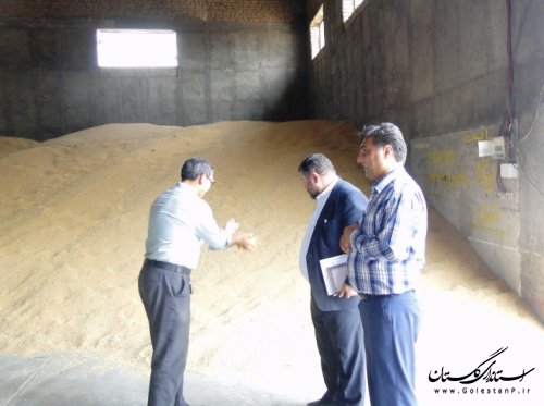 بازدید فرماندار شهرستان آزادشهر از مراکز خرید گندم