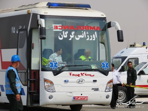 مانور طرح اضطراري فرودگاه بین المللی گرگان برگزار شد