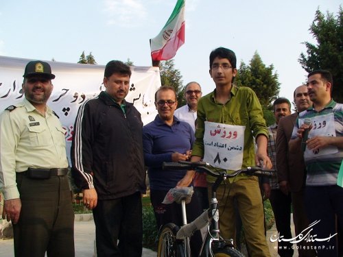 همایش بزرگ دوچرخه سواری به مناسبت هفته مبارزه با مواد مخدر در شهرستان گالیکش