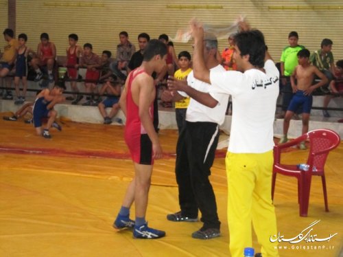 مسابقات کشتی فرنگی نونهالان و نوجوانان انتخابی استان در کردکوی برگزار شد