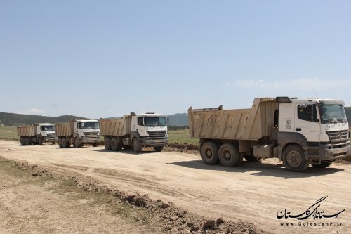 آماده سازی سایت جابجایی روستاهای قرناوه شهرستان مراوه تپه
