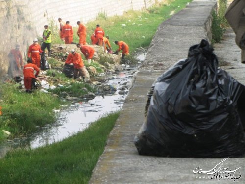 طرح تنظیف و پاکسازی رودخانه قاضی محله شهر کردکوی 