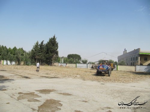 عملیات اجرایی چمن مصنوعی زمین ورزشی کانون شهید باقری کلاله آغاز شد