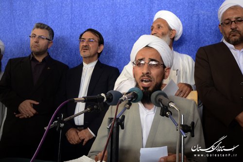 حضور استاندار گلستان در مراسم تشییع پیکر مرحوم آخوند نظری 