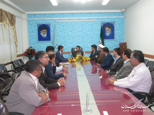 دیدار فرماندار و جمعی از روسای ادارات با رئیس دادگستری کلاله
