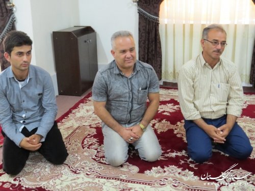 دیدار فرماندار شهرستان آق قلا با خانواده شهید و جانباز مبارزه با مواد مخدر