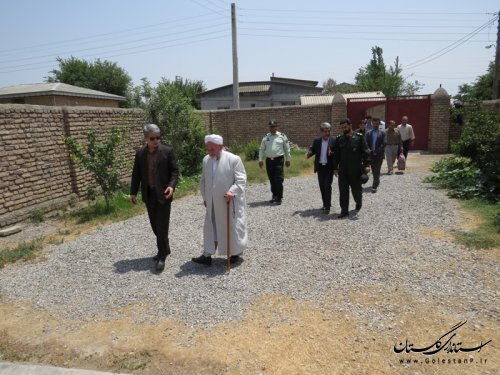 دیدار فرماندار شهرستان آق قلا با خانواده شهید و جانباز مبارزه با مواد مخدر