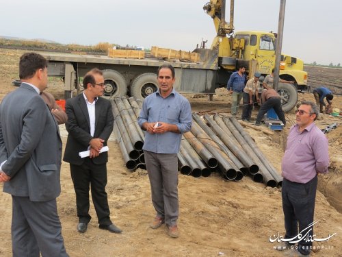 بازدید فرماندار گالیکش از چاه های آب شرب شهرستان