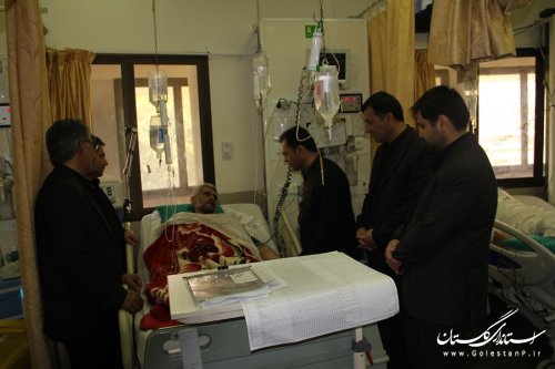 دیدار فرماندار مرکز استان با اتراچالي جانباز شيميايي دوران دفاع مقدس