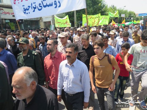 حضور باشکوه مردم شهرستان گالیکش در راهپیمایی روز قدس