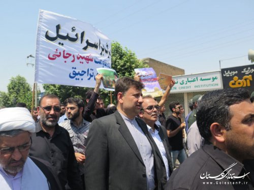 حضور باشکوه مردم شهرستان گالیکش در راهپیمایی روز قدس
