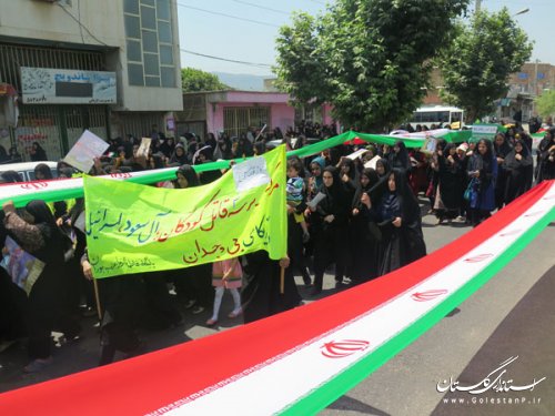 حضور باشکوه مردم شهرستان گالیکش در راهپیمایی روز قدس