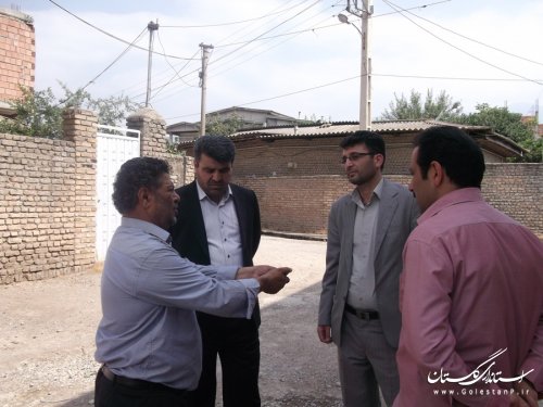 بازدید فرماندار رامیان از پروژه های عمرانی روستای گلند