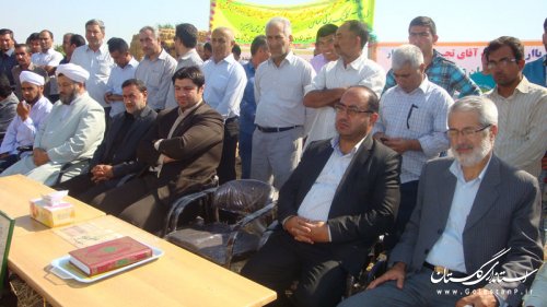کلنگ  سالن چند منظوره توپی روستایی بخش کمالان به زمین زده شد